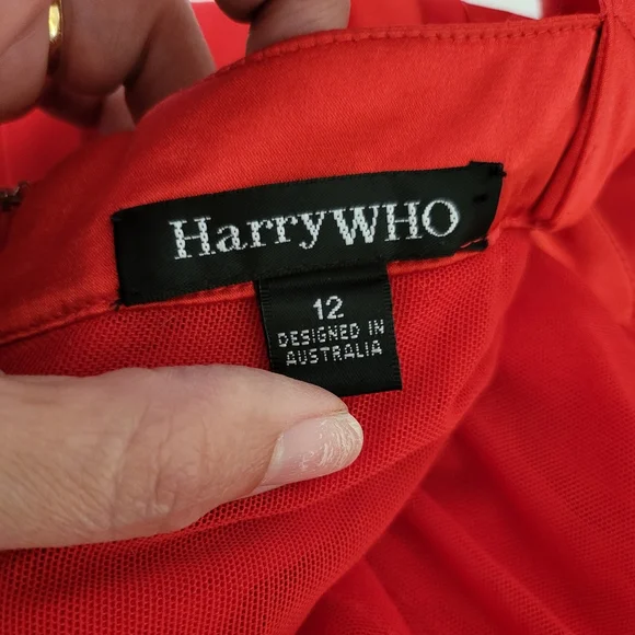 Harry Who Pleated Red Cocktail Dress - Picture 3 of 7